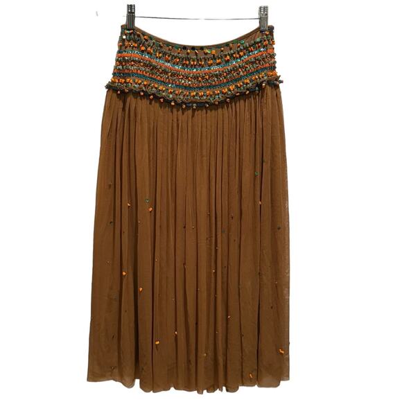 Boho tulle skirt-colored stones & beads by Christopher Fischer size small - Picture 2 of 16